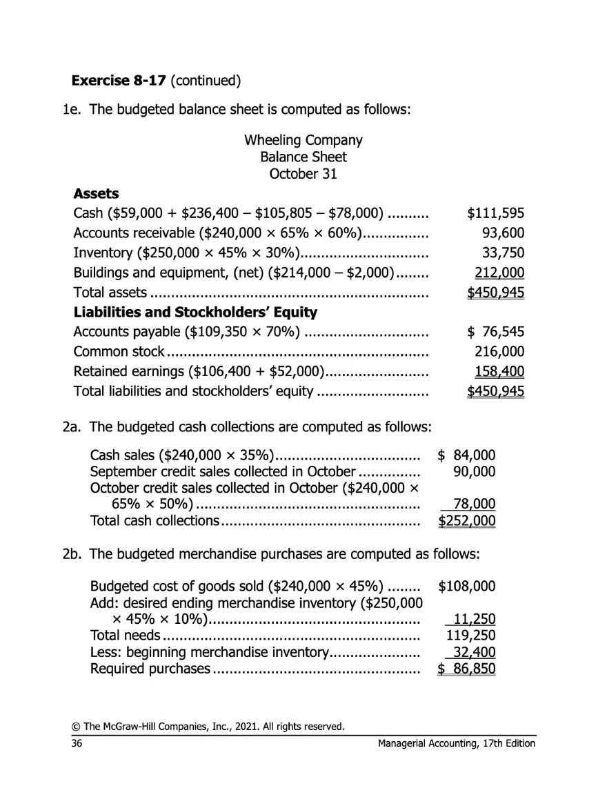 Managerial Accounting 17e Solutions Chapter 8 - Page 30
