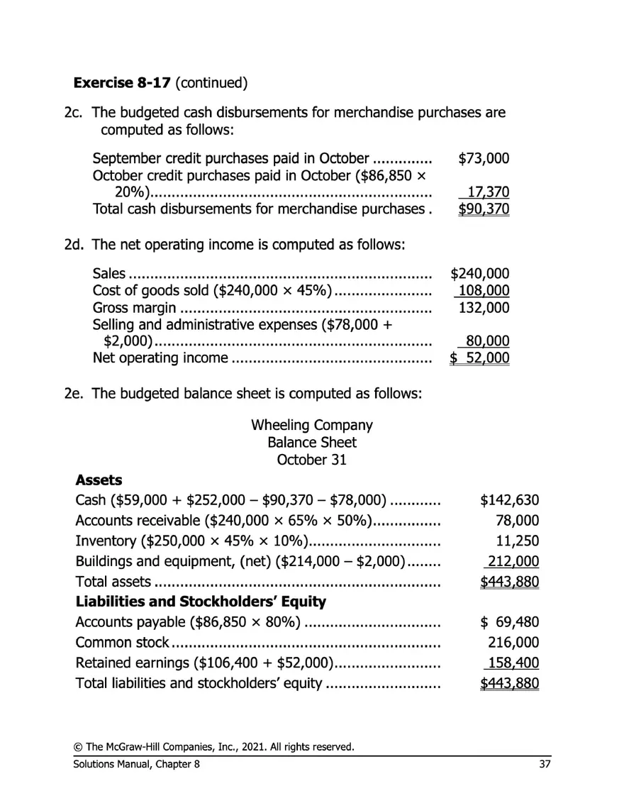 Managerial Accounting 17e Solutions Chapter 8 - Page 31
