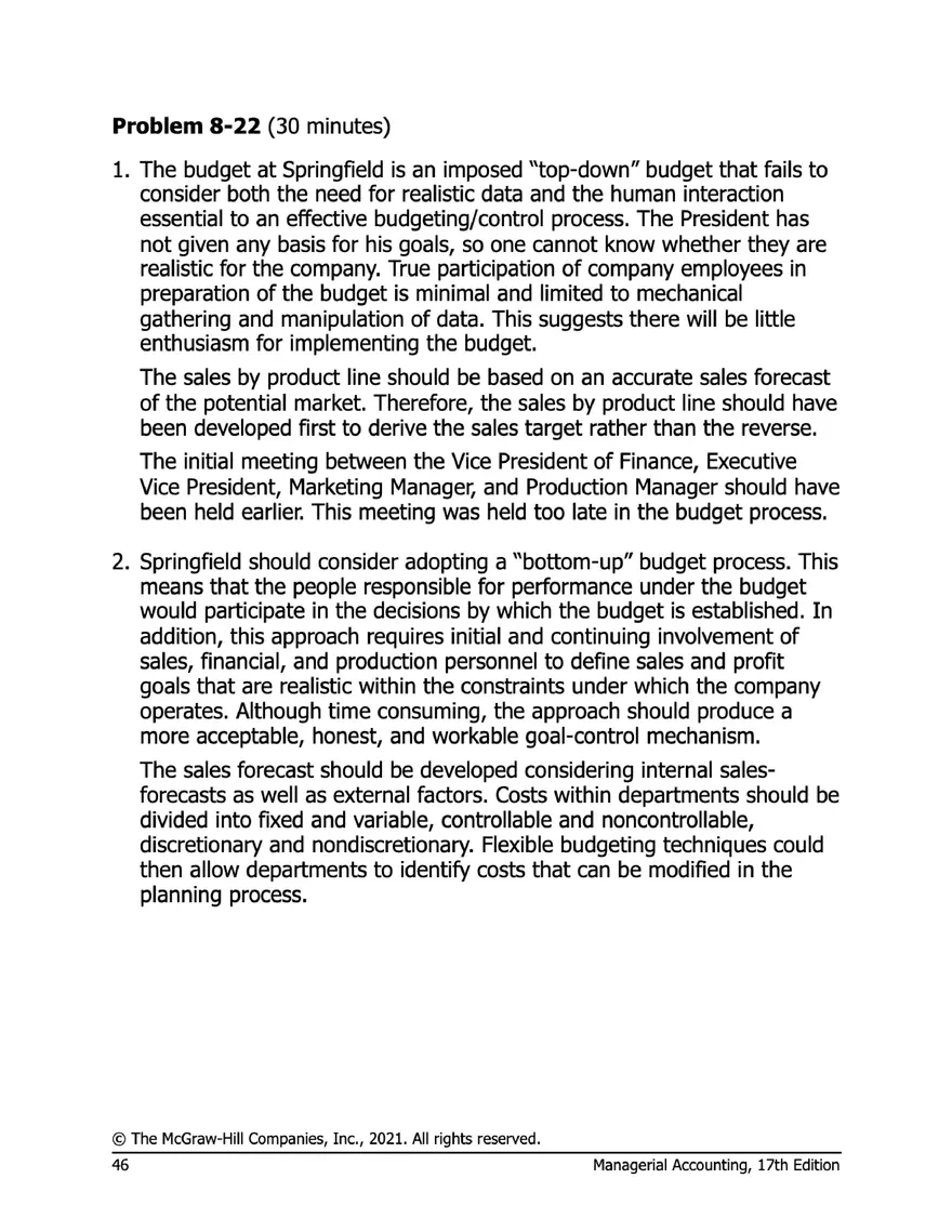 Managerial Accounting 17e Solutions Chapter 8 - Page 41