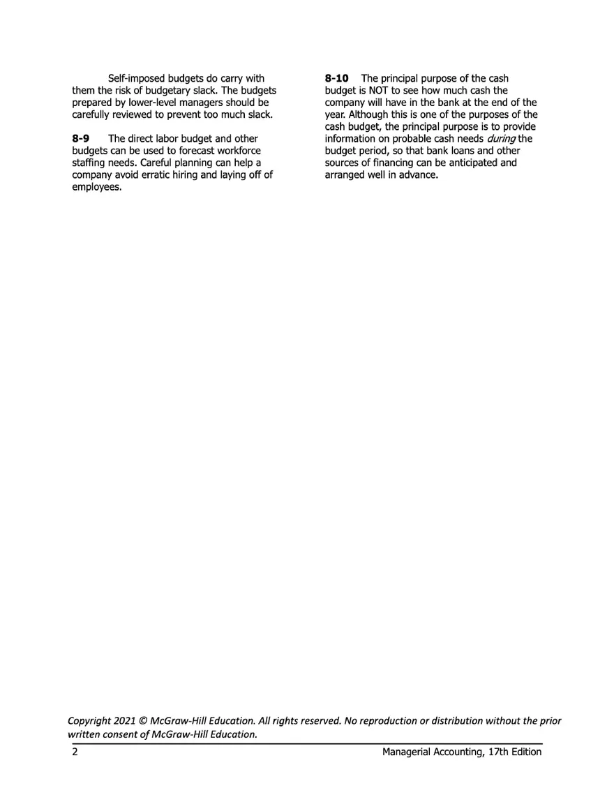 Managerial Accounting 17e Solutions Chapter 8 - Page 2