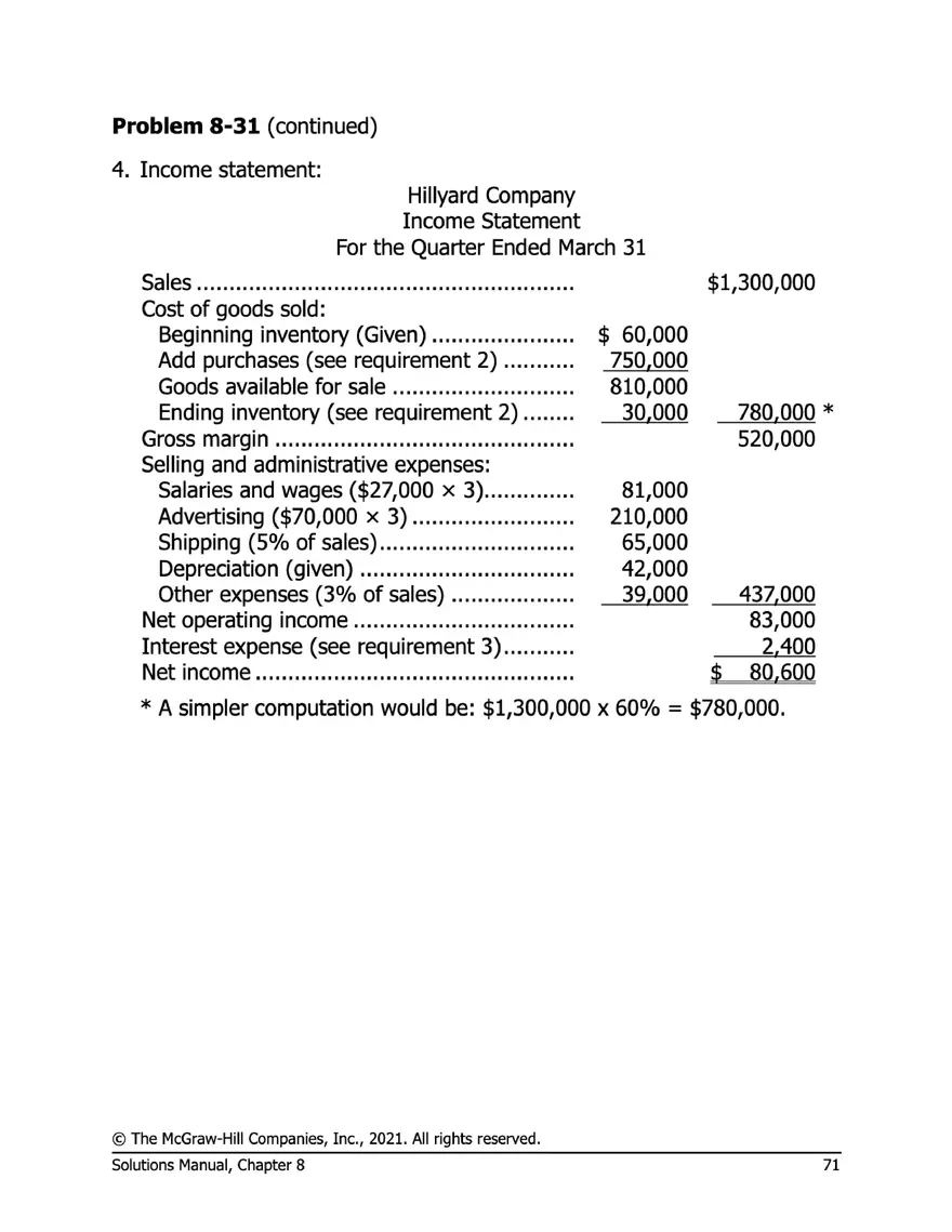 Managerial Accounting 17e Solutions Chapter 8 - Page 69