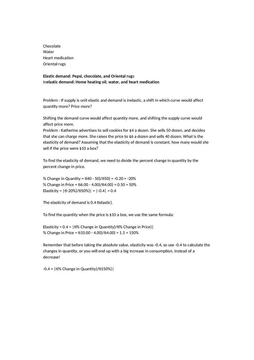 Practice Problems for Elasticity with Solutions - Page 2
