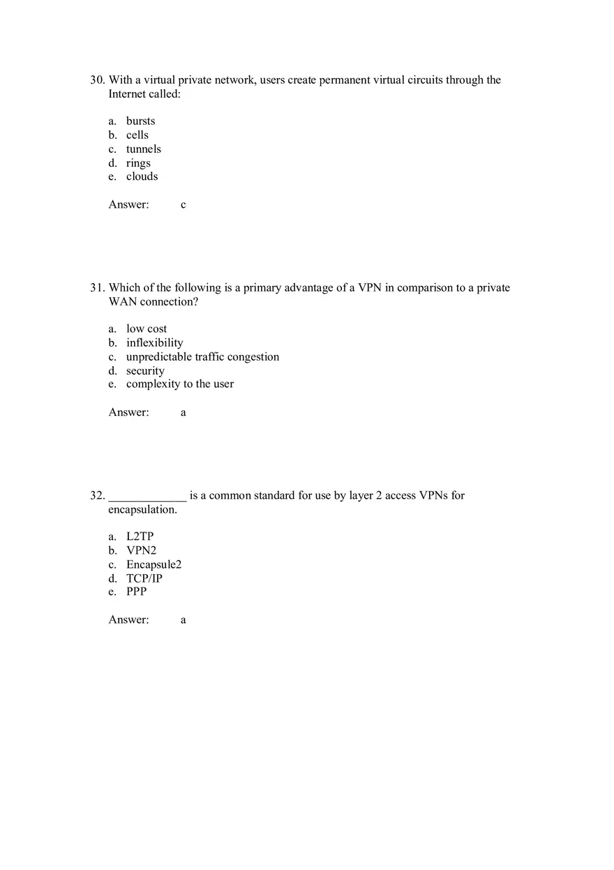 Wide Area Networks Answers Part 2 - Page 8