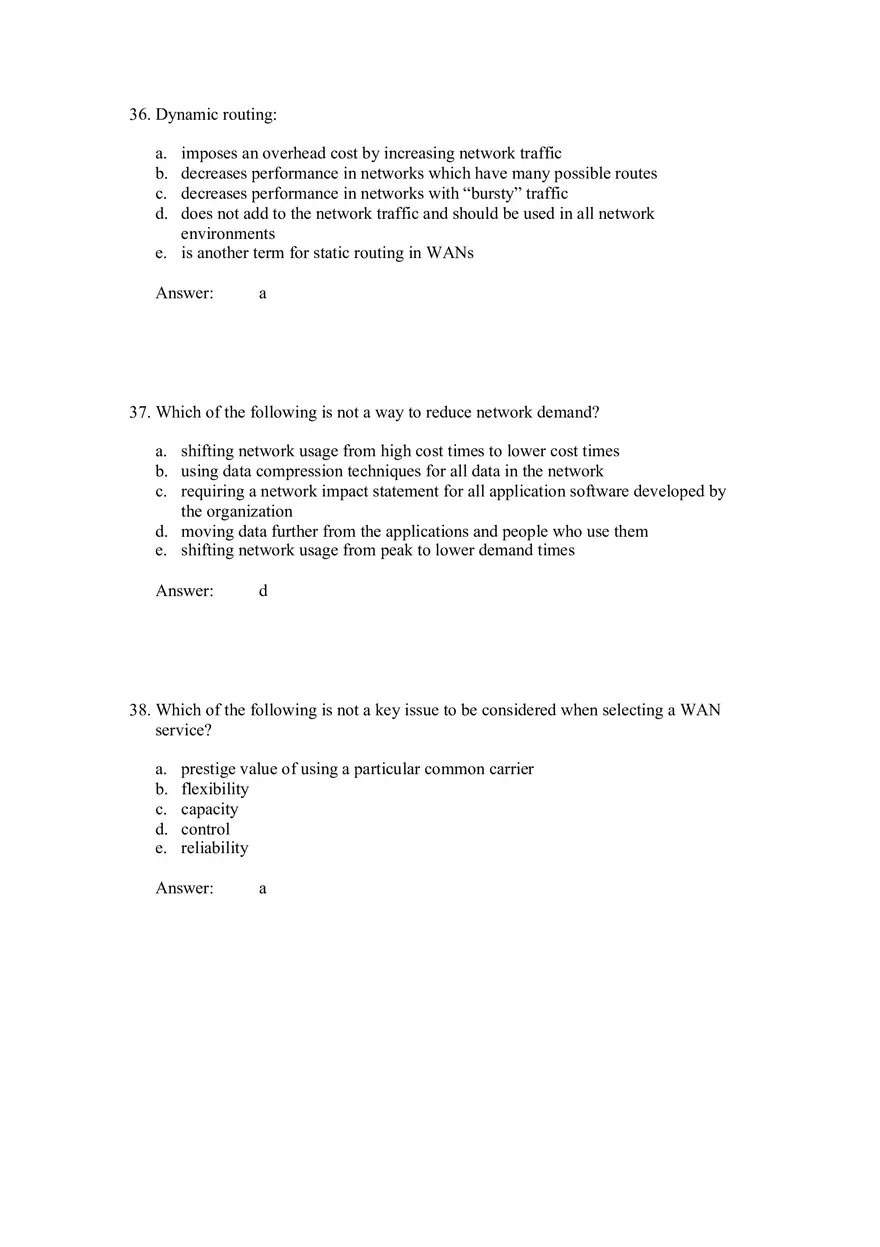 Wide Area Networks Answers Part 2 - Page 10