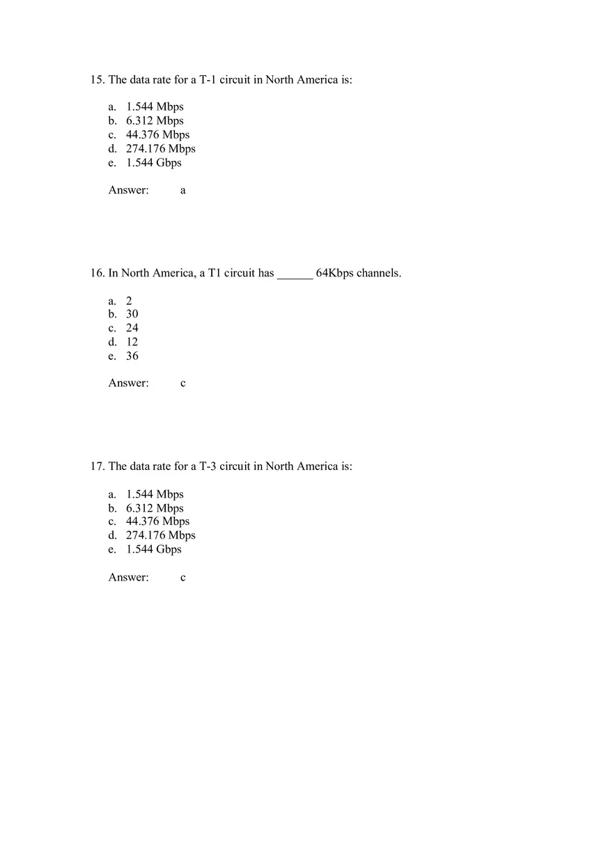 Wide Area Networks Answers Part 2 - Page 2
