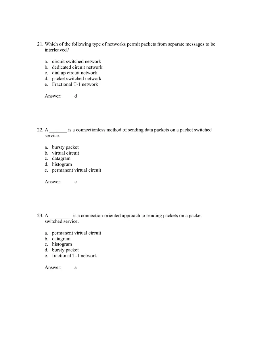 Wide Area Networks Answers Part 2 - Page 5