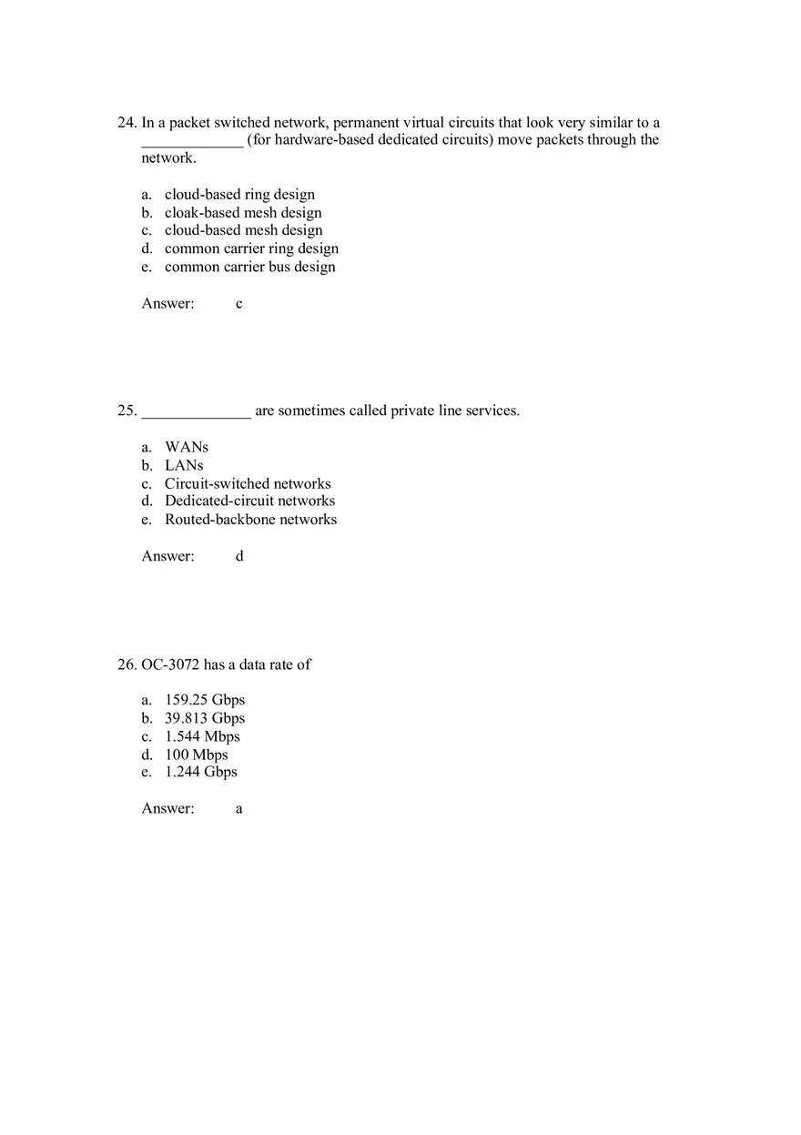 Wide Area Networks Answers Part 2 - Page 6