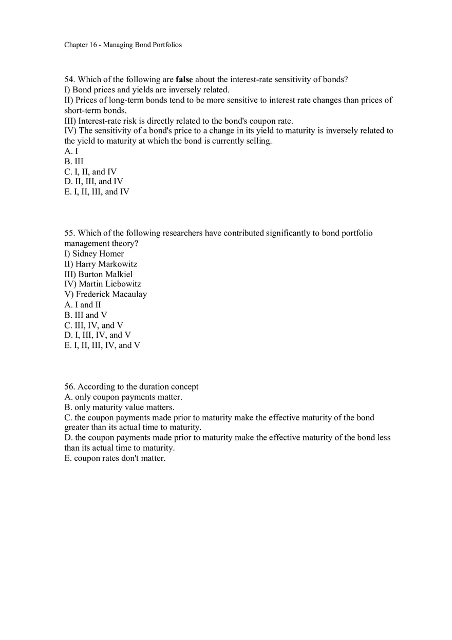 Managing Bond Portfolios Assignment 2 - Page 8