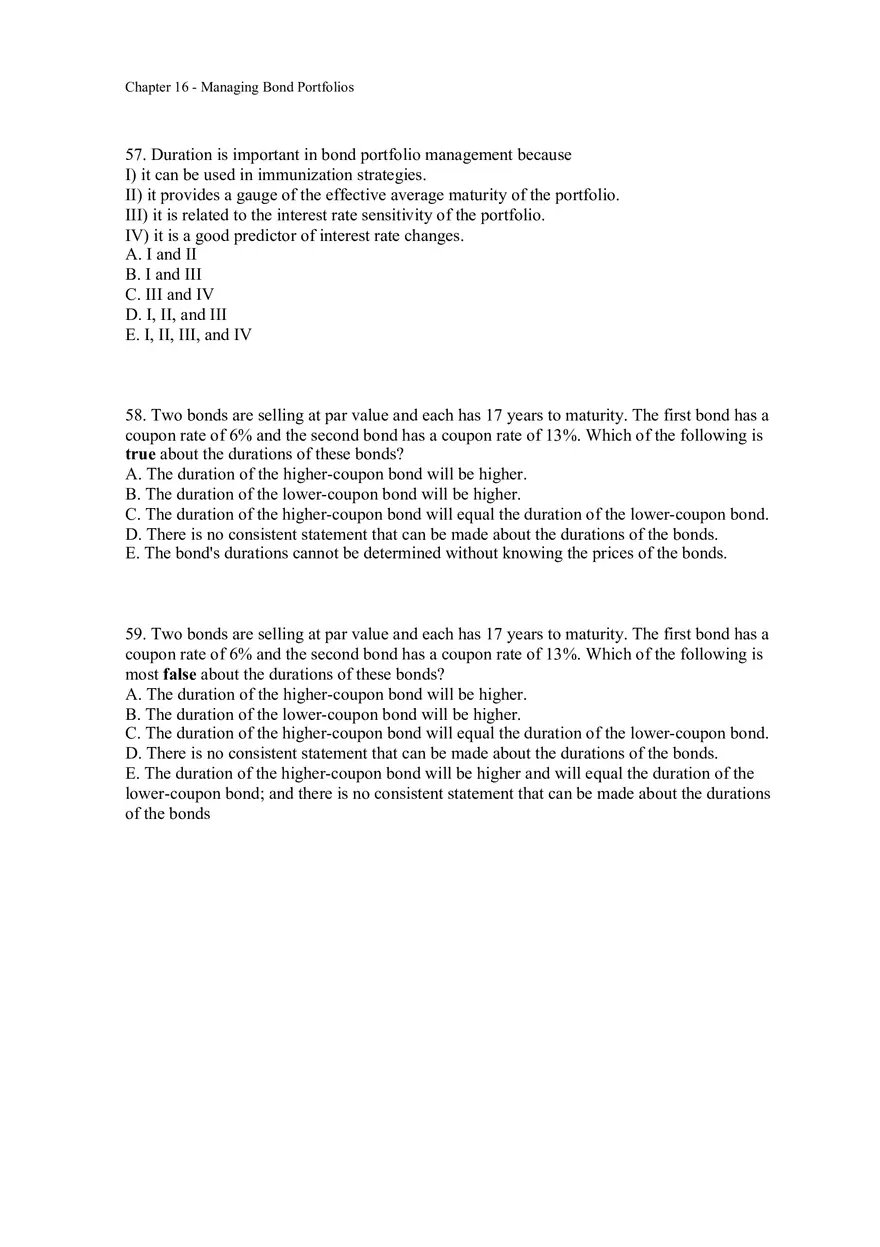 Managing Bond Portfolios Assignment 2 - Page 9