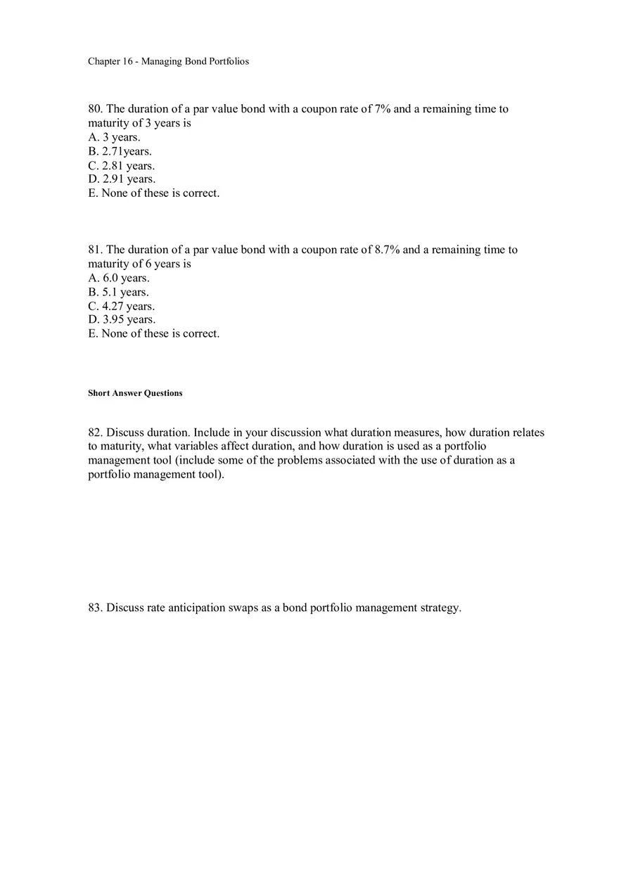 Managing Bond Portfolios Assignment 2 - Page 4