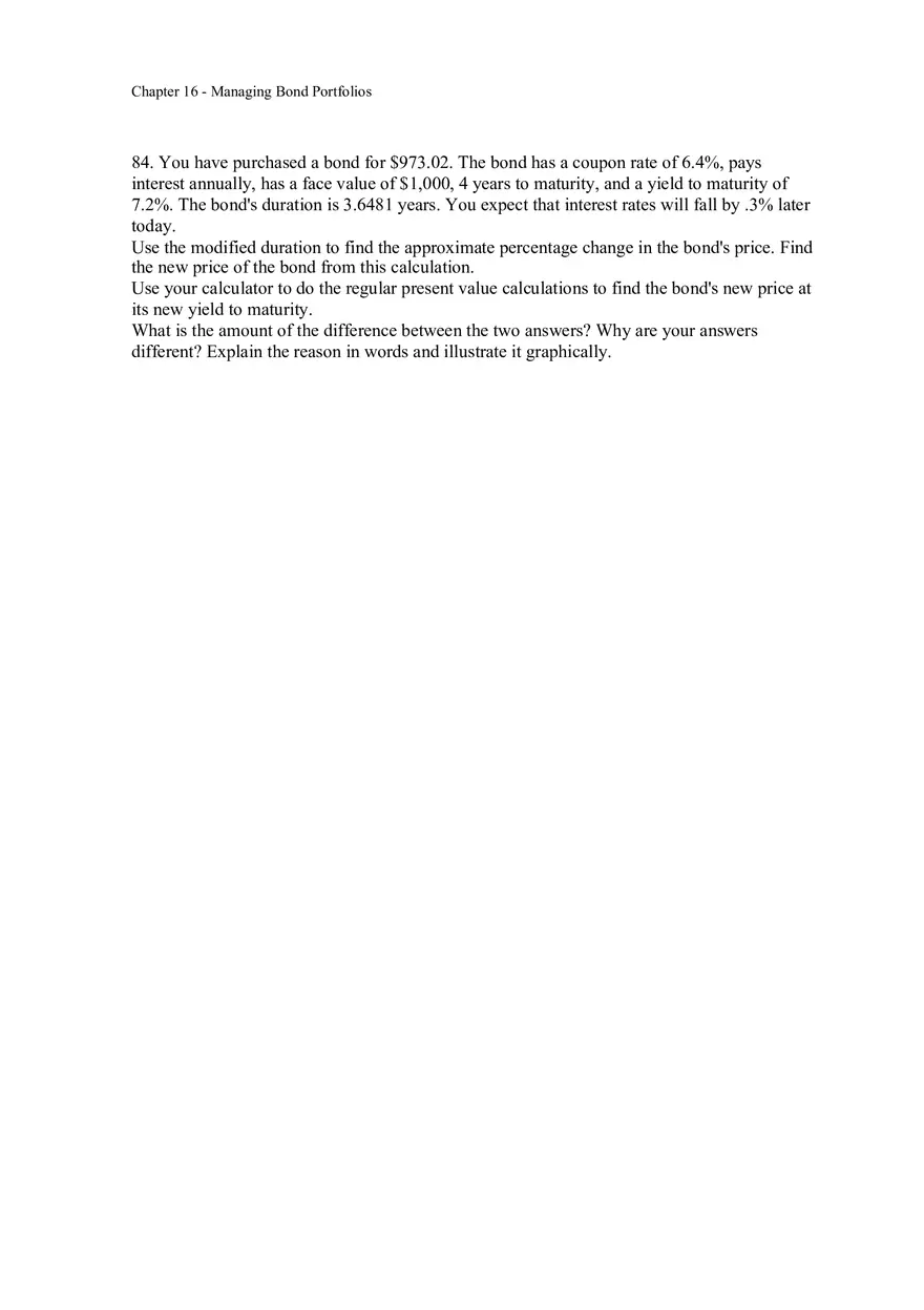 Managing Bond Portfolios Assignment 2 - Page 5