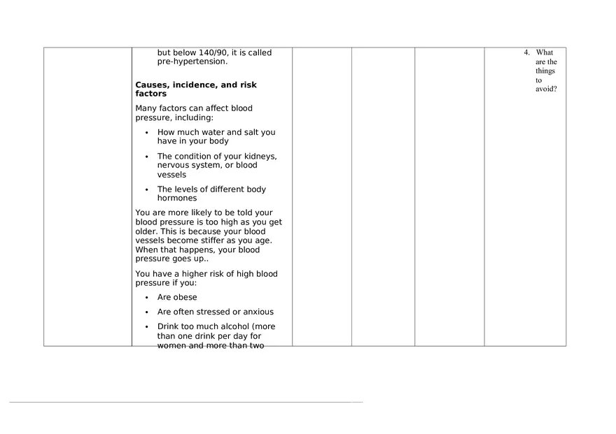 High Blood Pressure Teaching Plan and Methods - Page 2