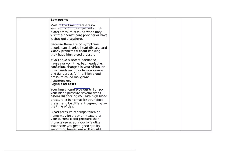 High Blood Pressure Teaching Plan and Methods - Page 4