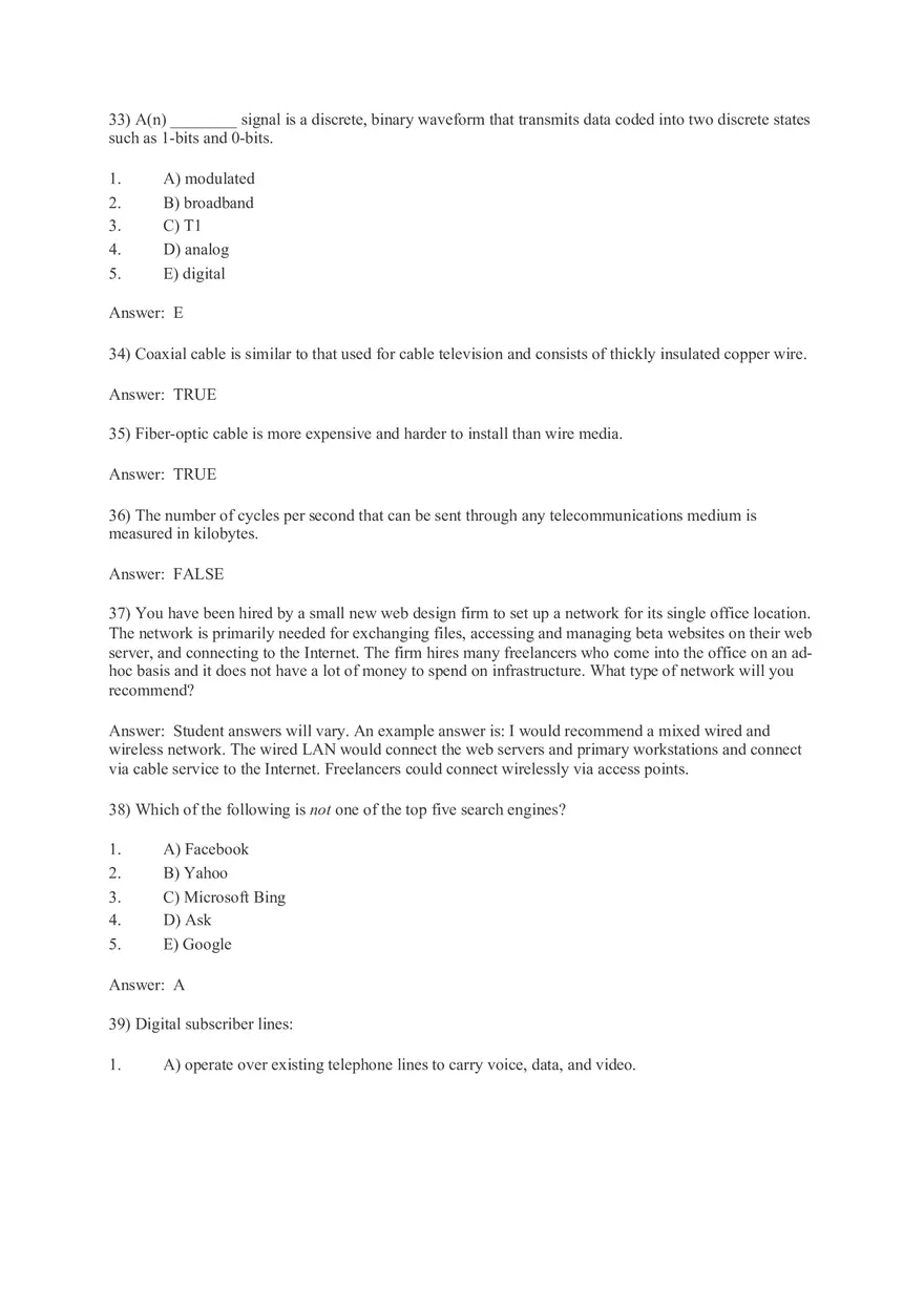 Telecommunications, the Internet, and Wireless Technology 1 - Page 7