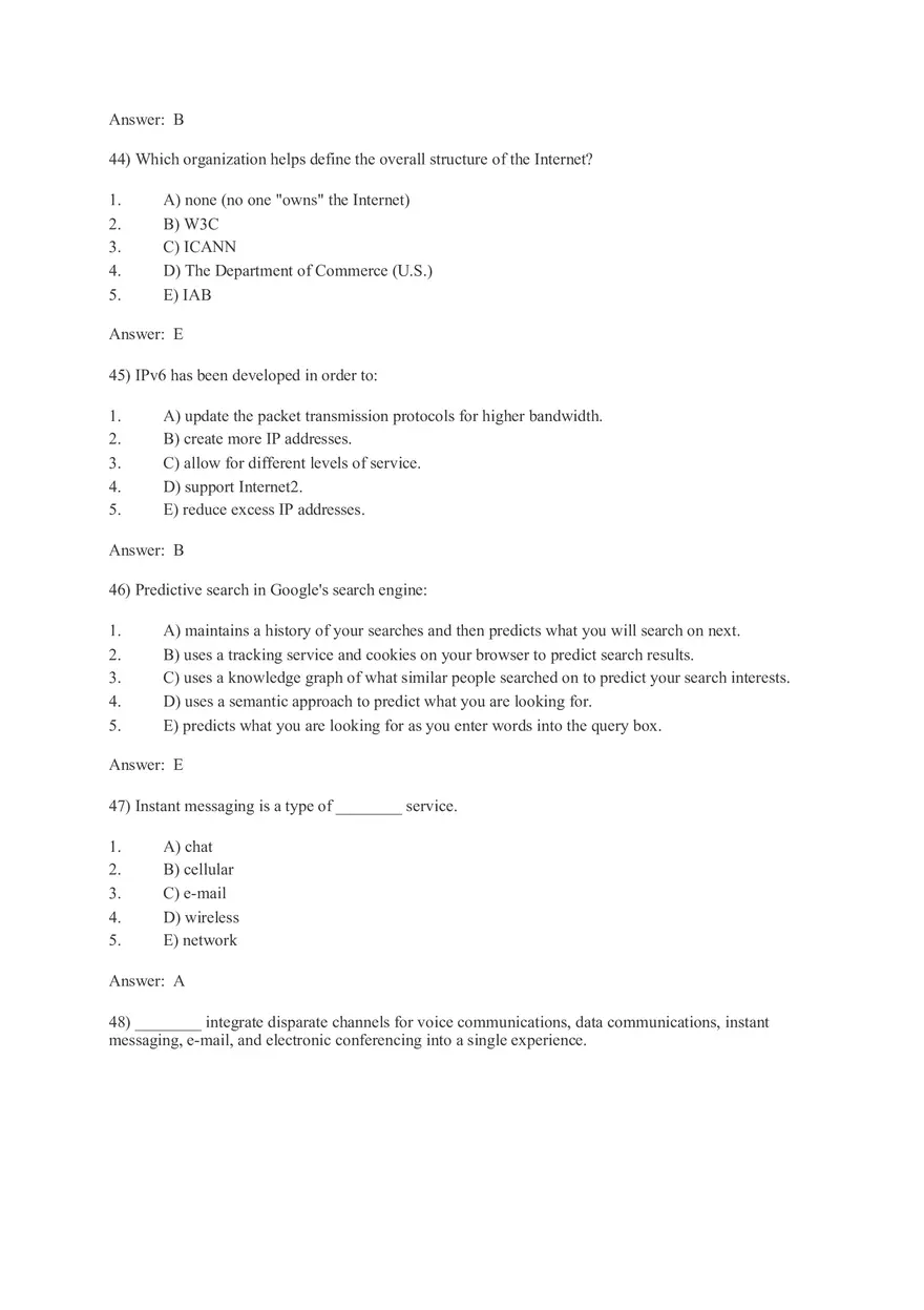 Telecommunications, the Internet, and Wireless Technology 1 - Page 9
