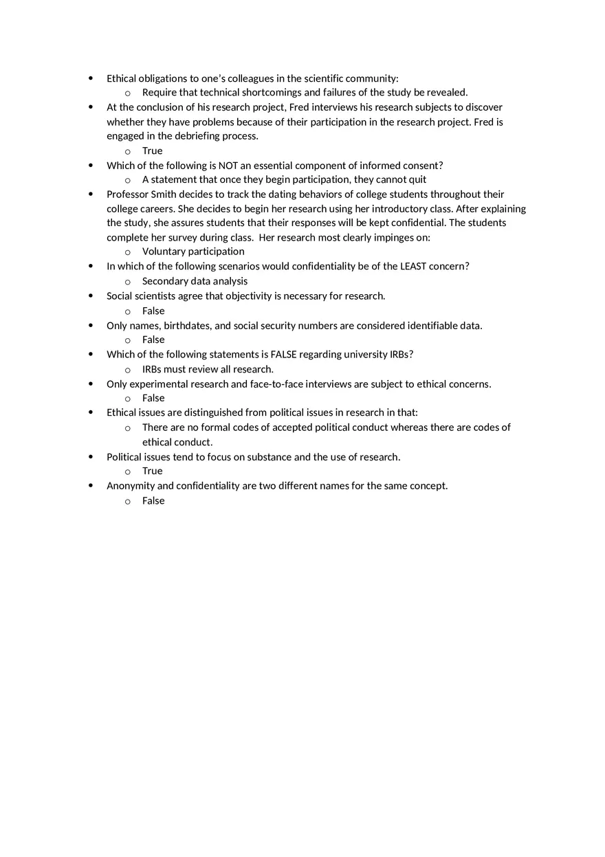 Social Research Methods Chapter 3 Exam - Page 2