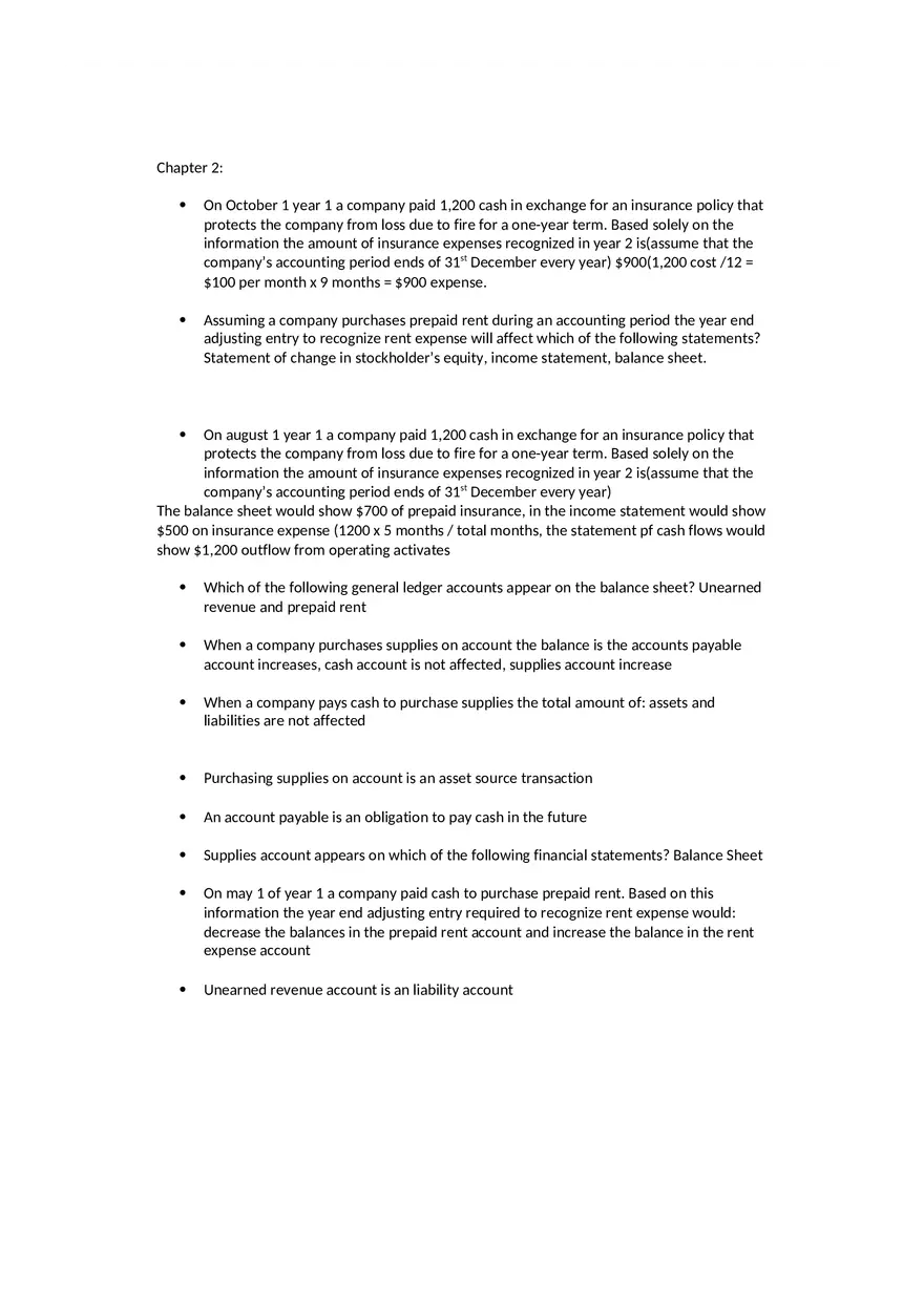 Insurance Expense Recognition for Prepaid Policy - Page 1