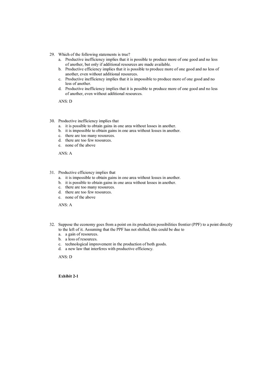 Production Possibilities Frontier Framework Answer Key 1 - Page 7
