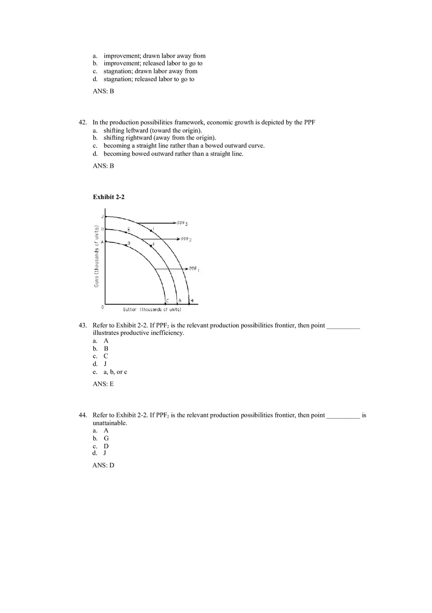 Production Possibilities Frontier Framework Answer Key 1 - Page 10