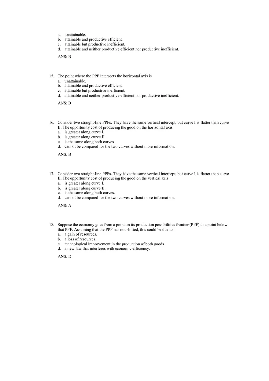 Production Possibilities Frontier Framework Answer Key 1 - Page 4