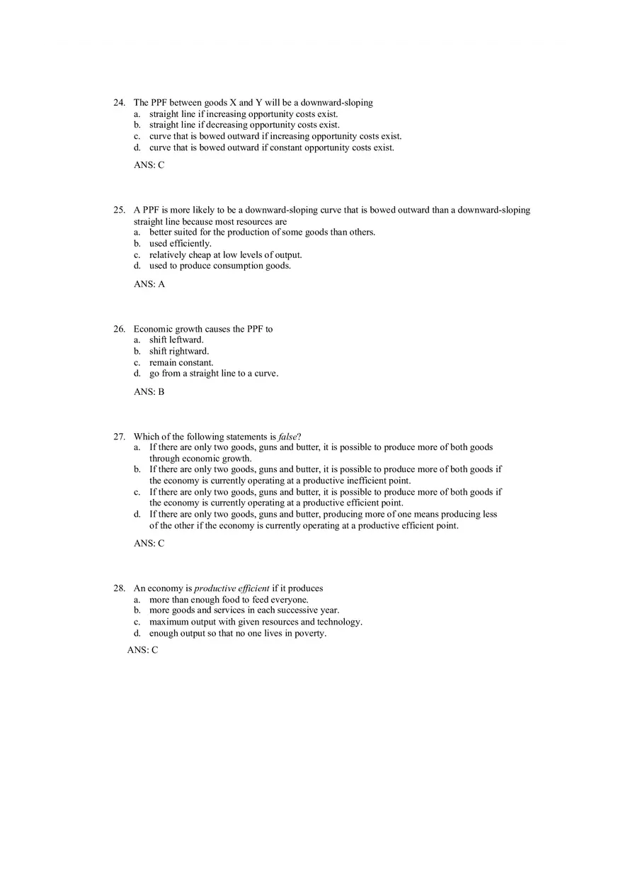 Production Possibilities Frontier Framework Answer Key 1 - Page 6