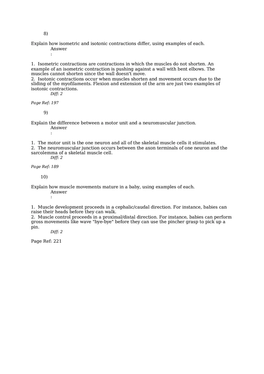 The Muscular System Questions and Answers (57-99) - Page 5