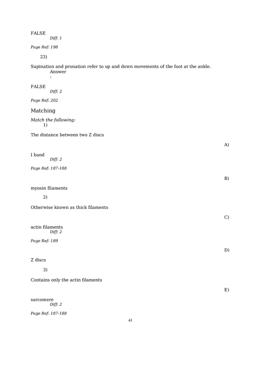 The Muscular System Questions and Answers (57-99) - Page 6