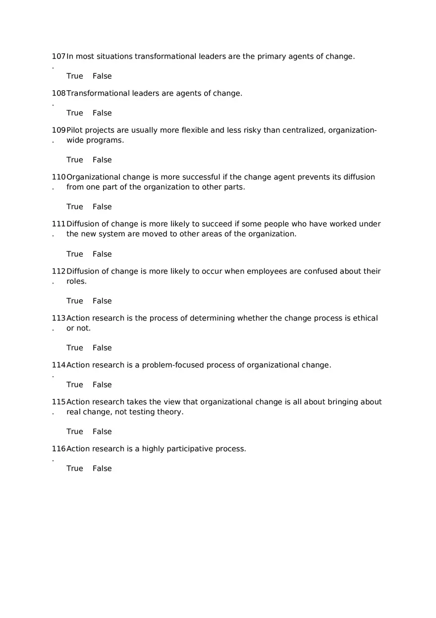 Chapter 15 Organizational Change Assignment 4 - Page 1
