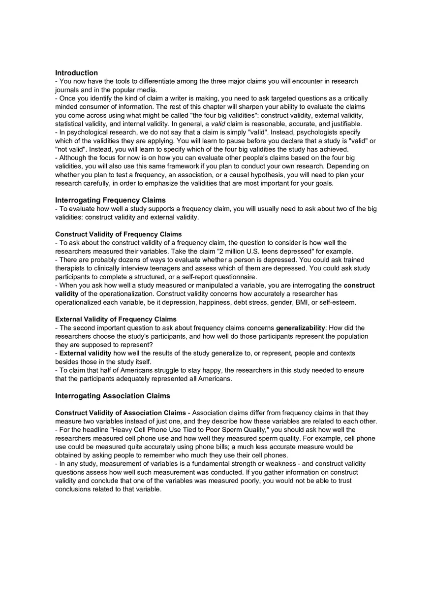 Research Meth In Psychology Chapter 3 Notes - Page 1