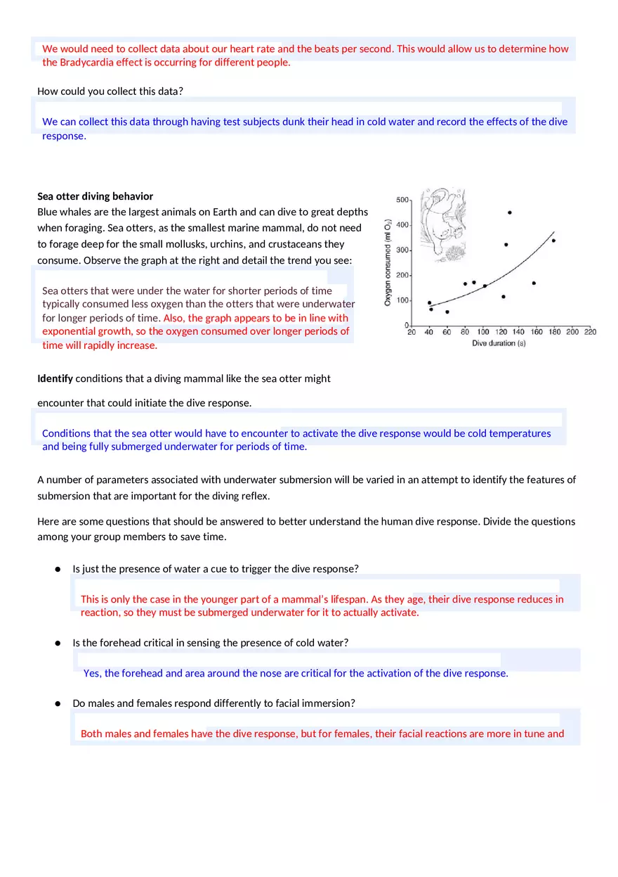 Homeostasis Human Dive Response Pre-Lab - Page 2