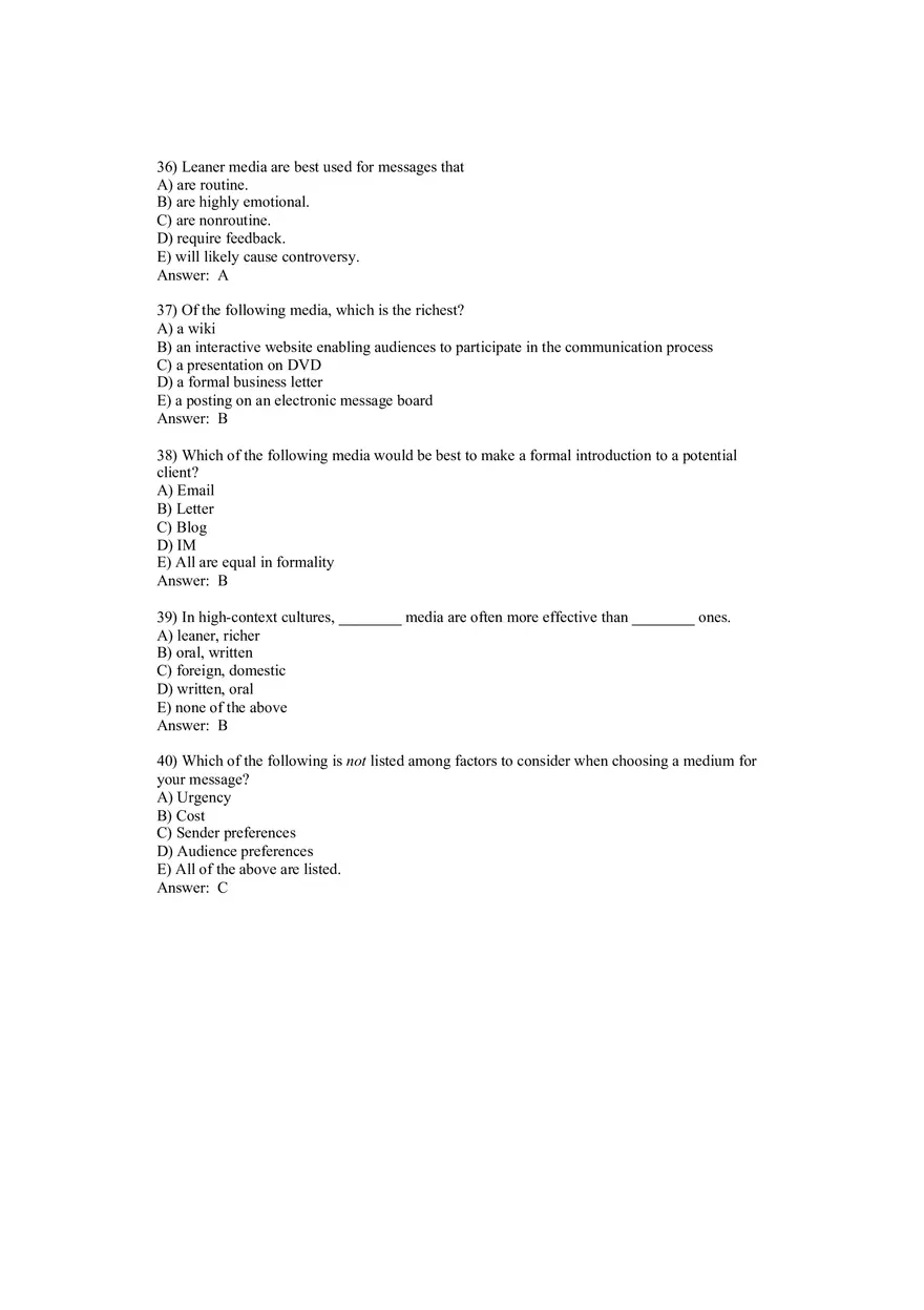 Planning Business Messages (Answer Key) - Page 10