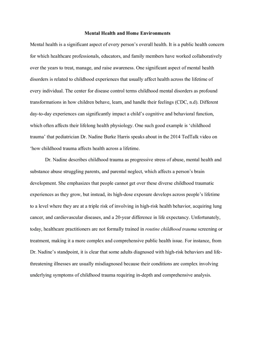 How Childhood Trauma Affects Health Across a Lifetime - Page 1