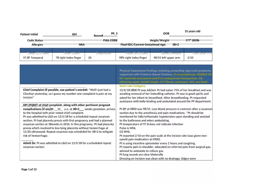 Repeat Cesarean for Resolved Placenta Previa - Page 1