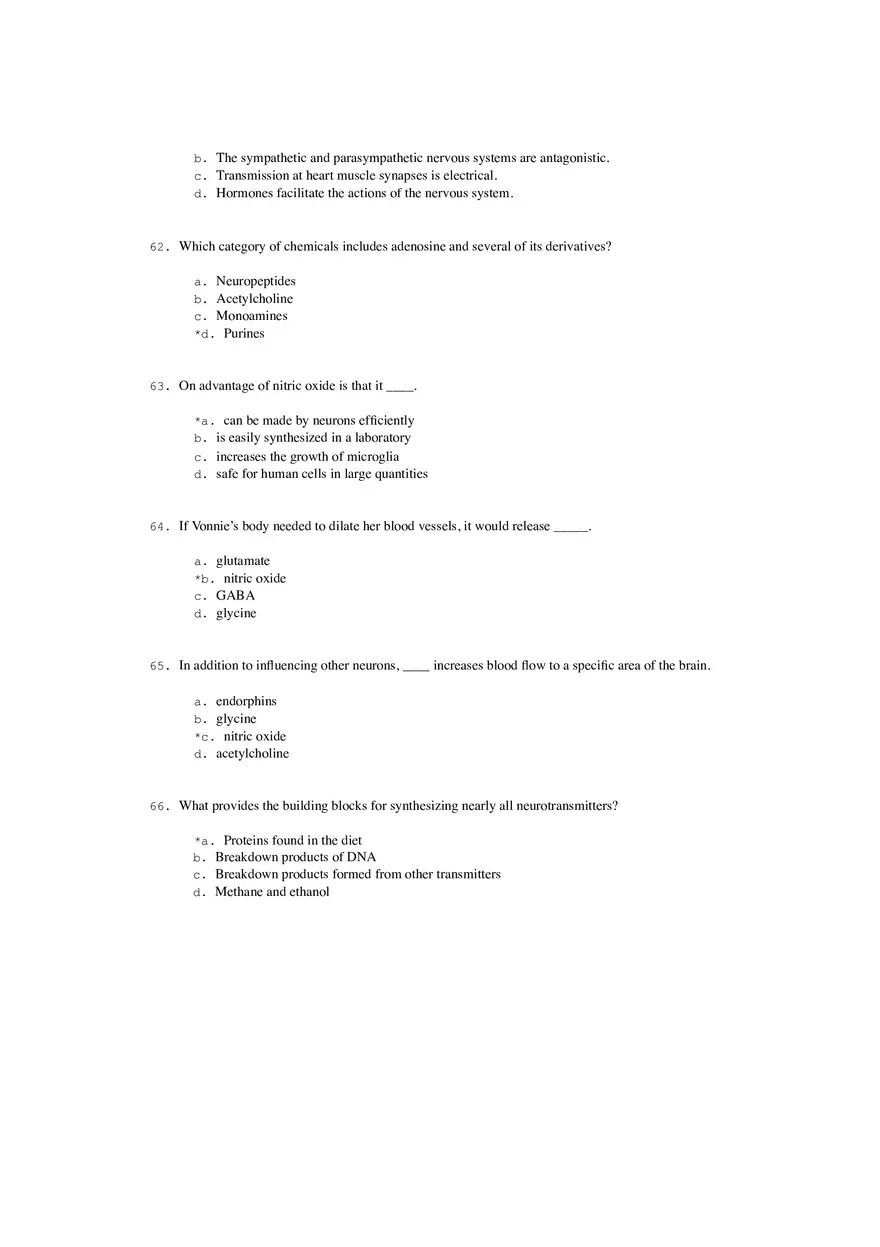 Neural Communication and Synaptic Transmission Quiz Part 1 - Page 10