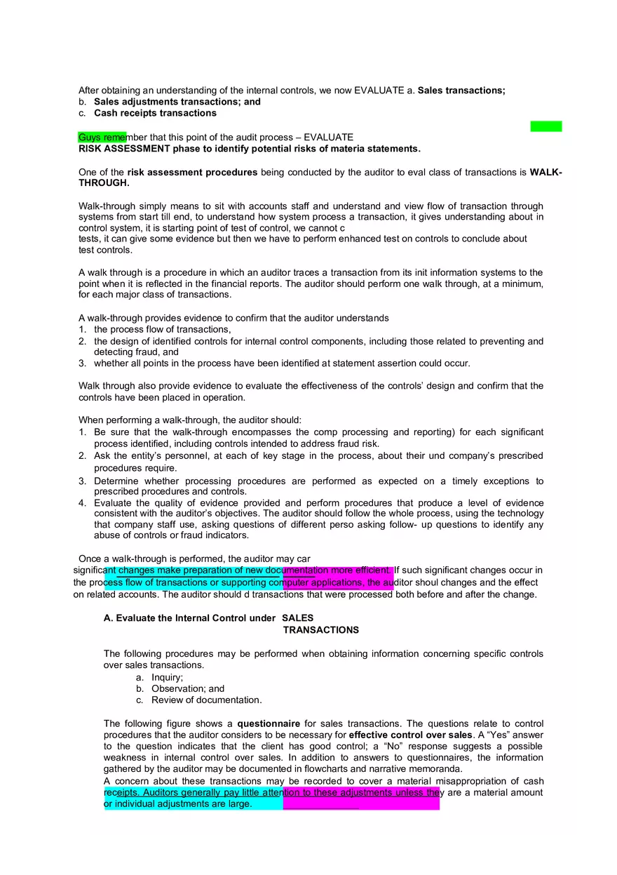 Tests of Controls and Substantive Tests of Transactions - Page 5