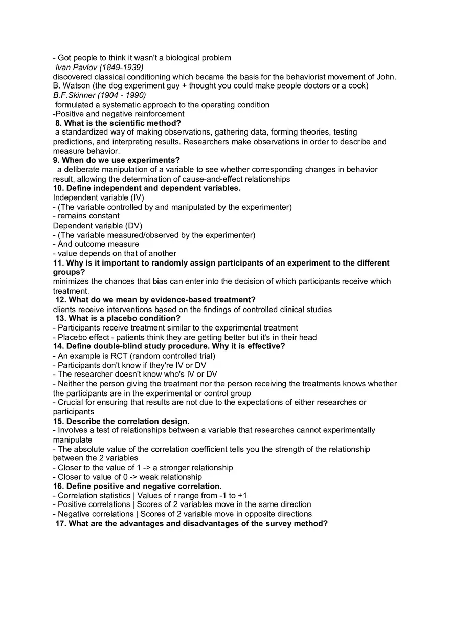 Abnormal Psychology Study Guide Exam 1 Overview 1 - Page 2