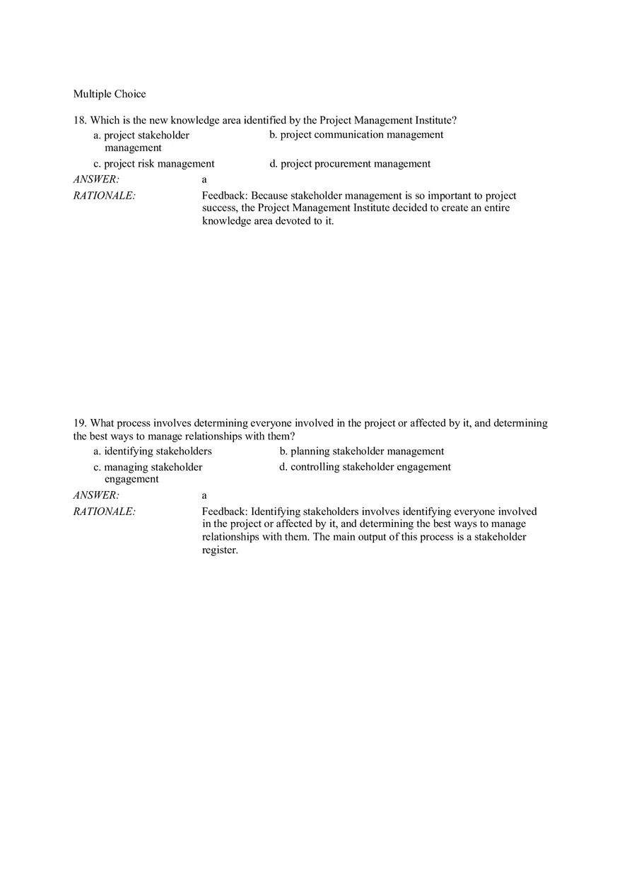 Chapter 13 Project Stakeholder Management - Page 1