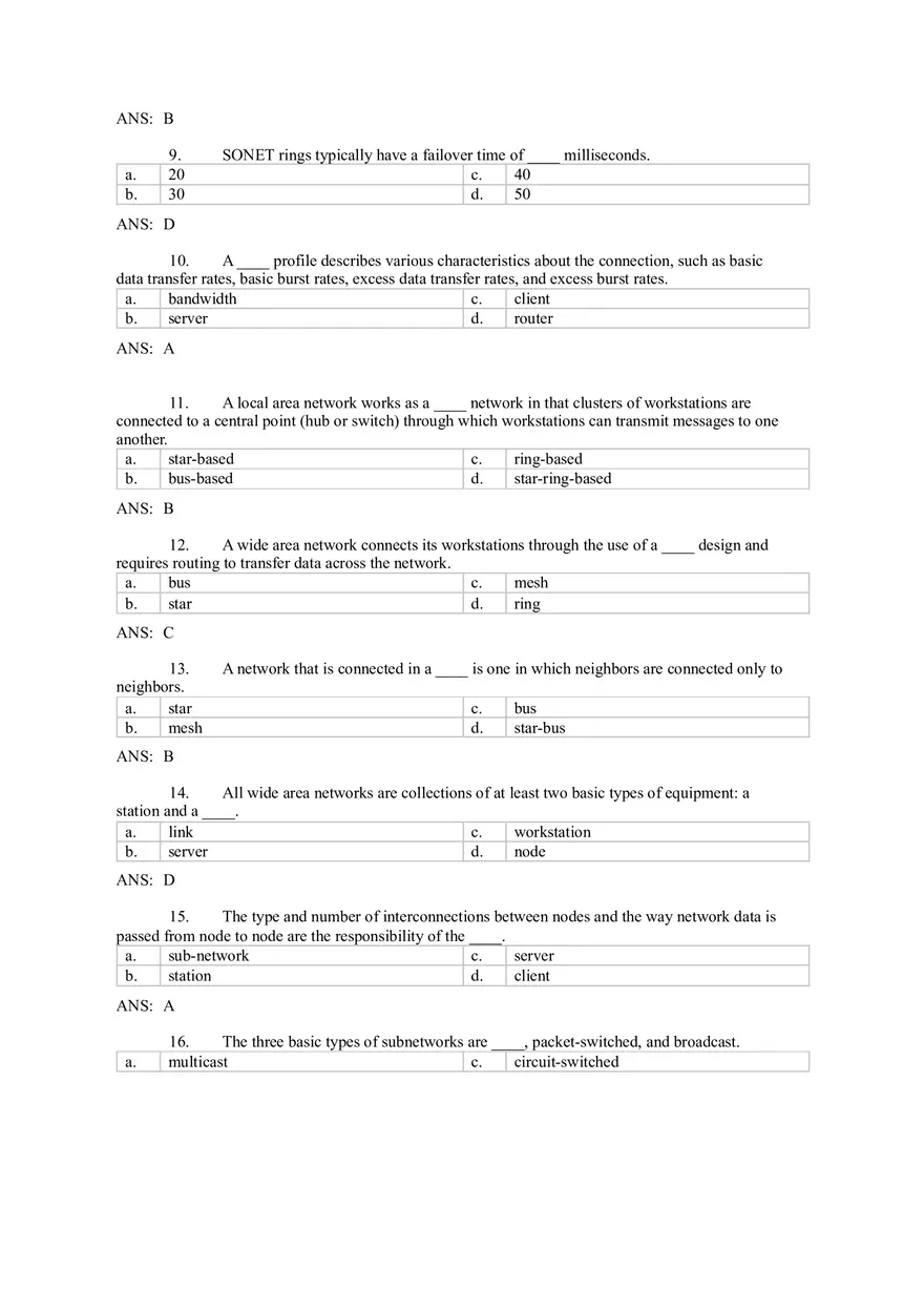 Introduction to Computer Networks Answer Key Part 4 - Page 10