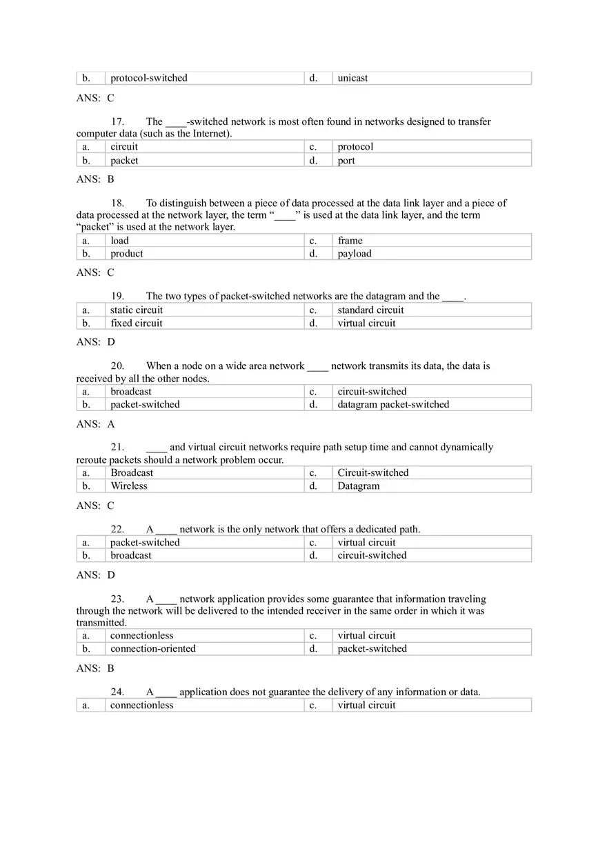 Introduction to Computer Networks Answer Key Part 4 - Page 11