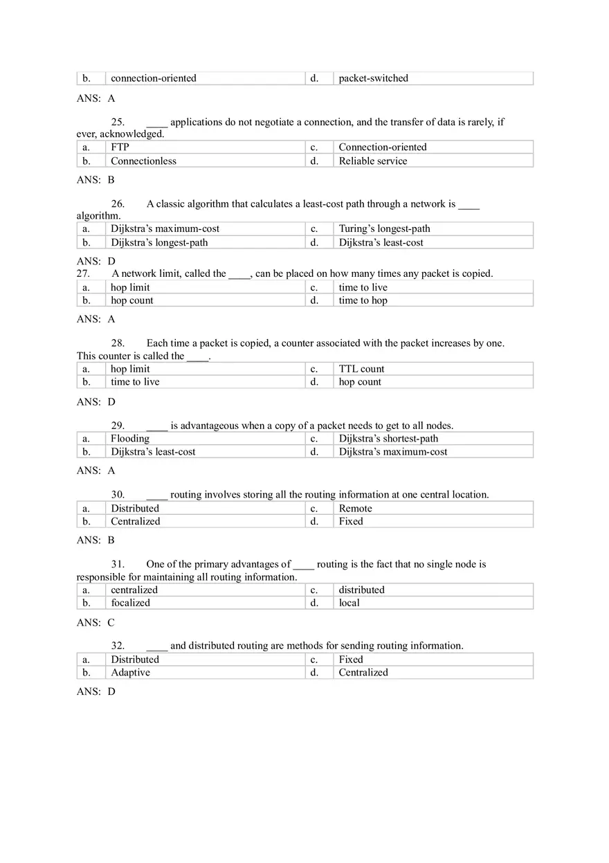 Introduction to Computer Networks Answer Key Part 4 - Page 3