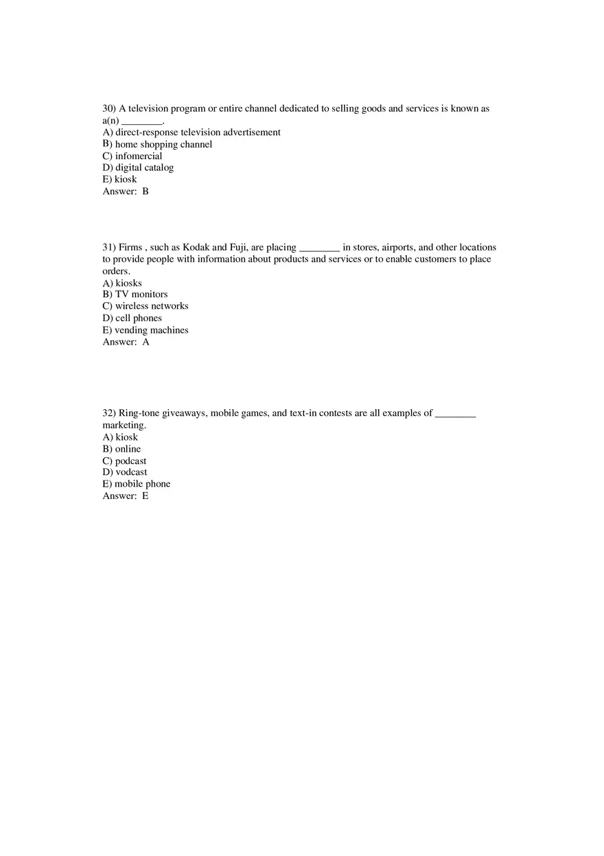 Building Direct Customer Relationships Answer Key Part 1 - Page 9