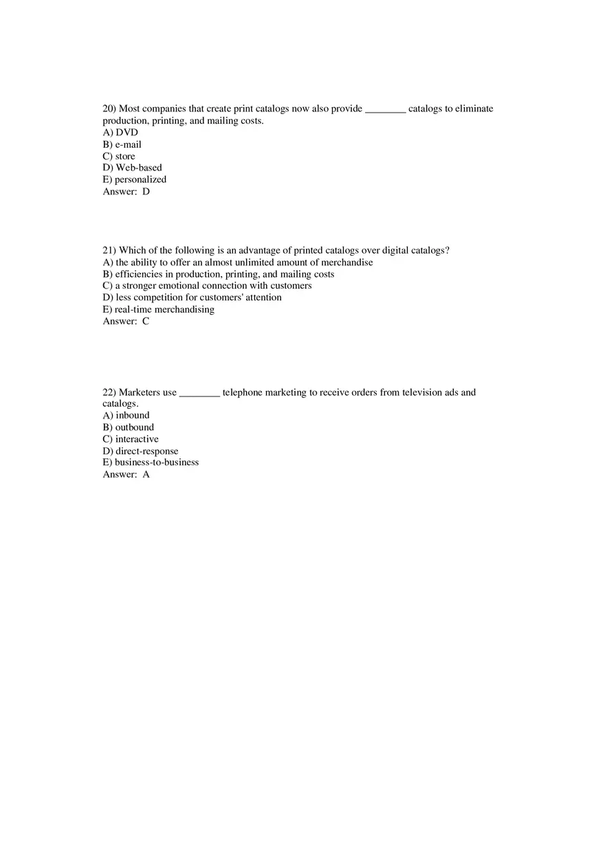 Building Direct Customer Relationships Answer Key Part 1 - Page 6