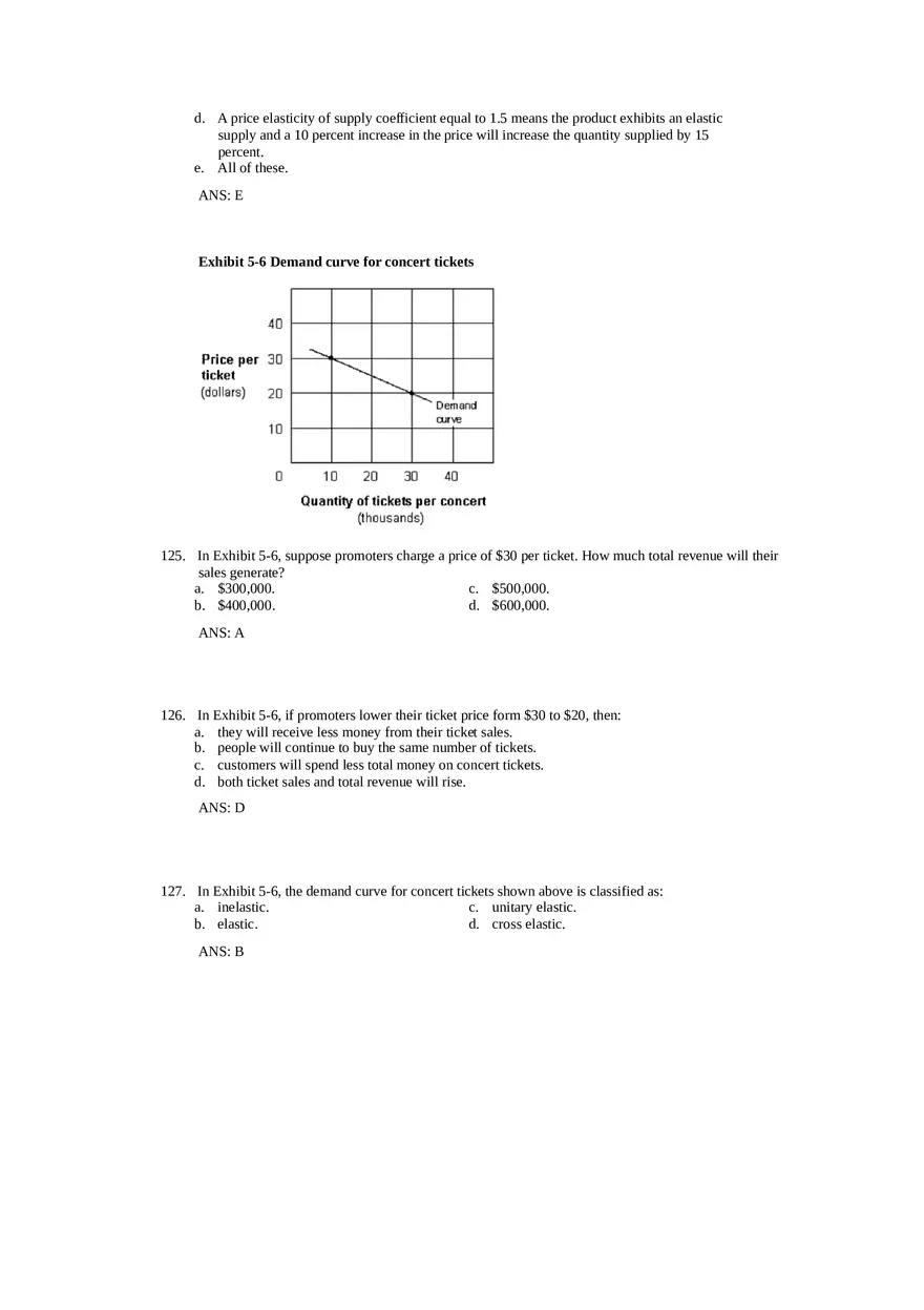 Price Elasticity of Demand and Supply Answer Key Part 3 - Page 8