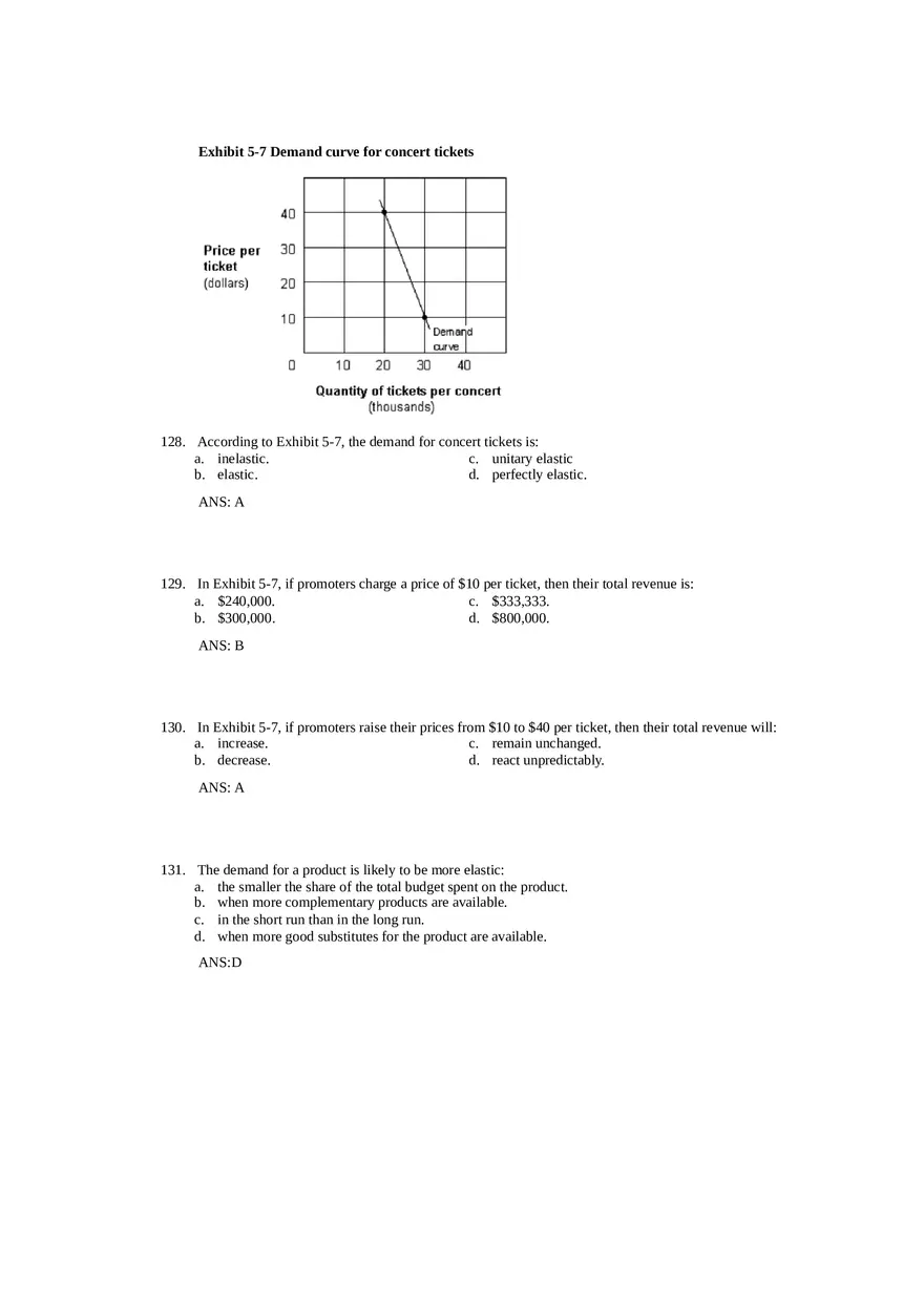 Price Elasticity of Demand and Supply Answer Key Part 3 - Page 9