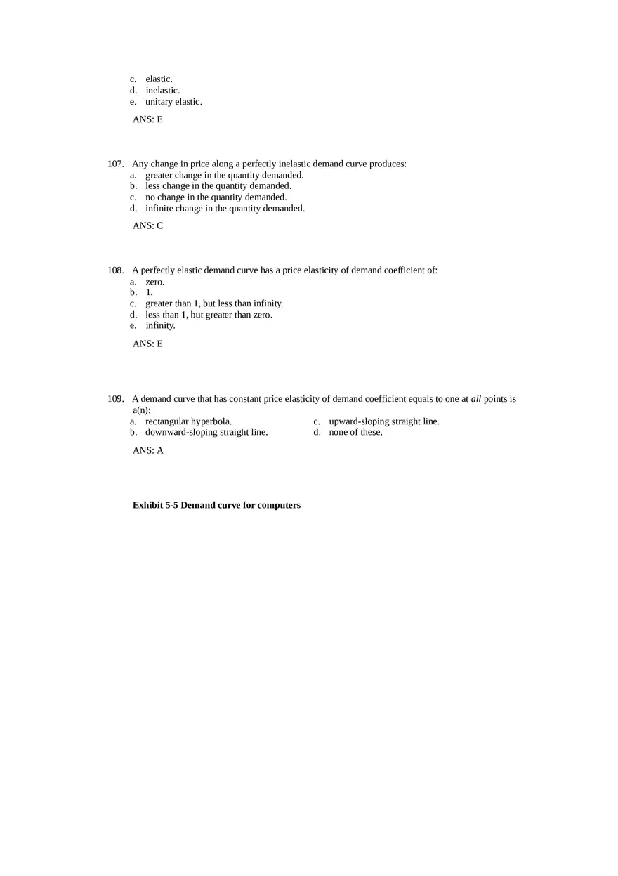 Price Elasticity of Demand and Supply Answer Key Part 3 - Page 4