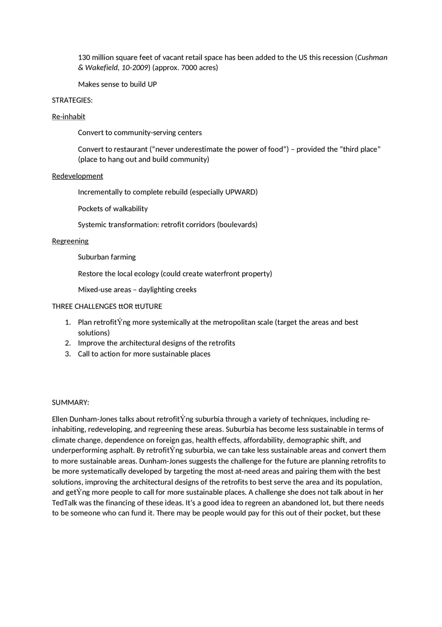 Retrofitting Suburbia Notes - Page 2