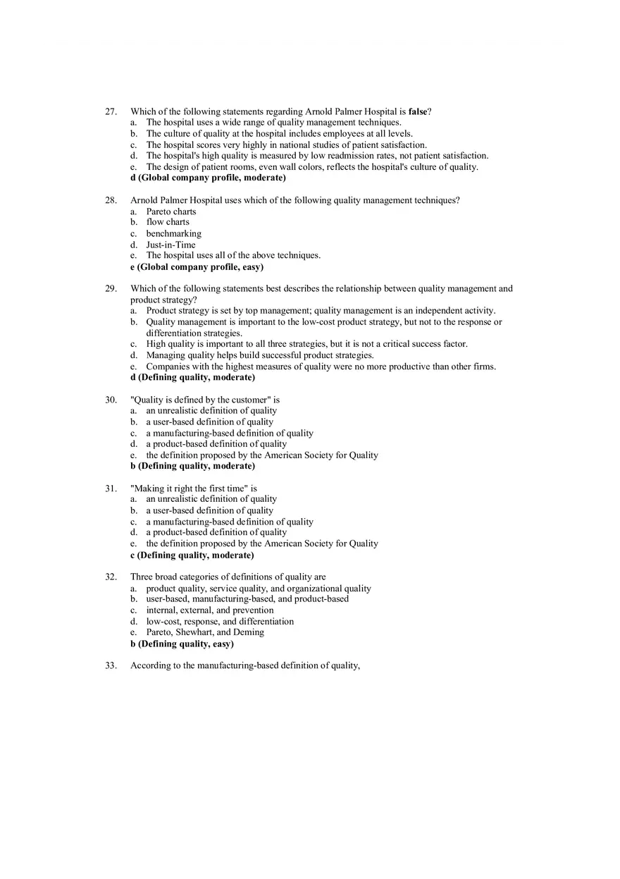 Managing Quality Short Answers - Page 12