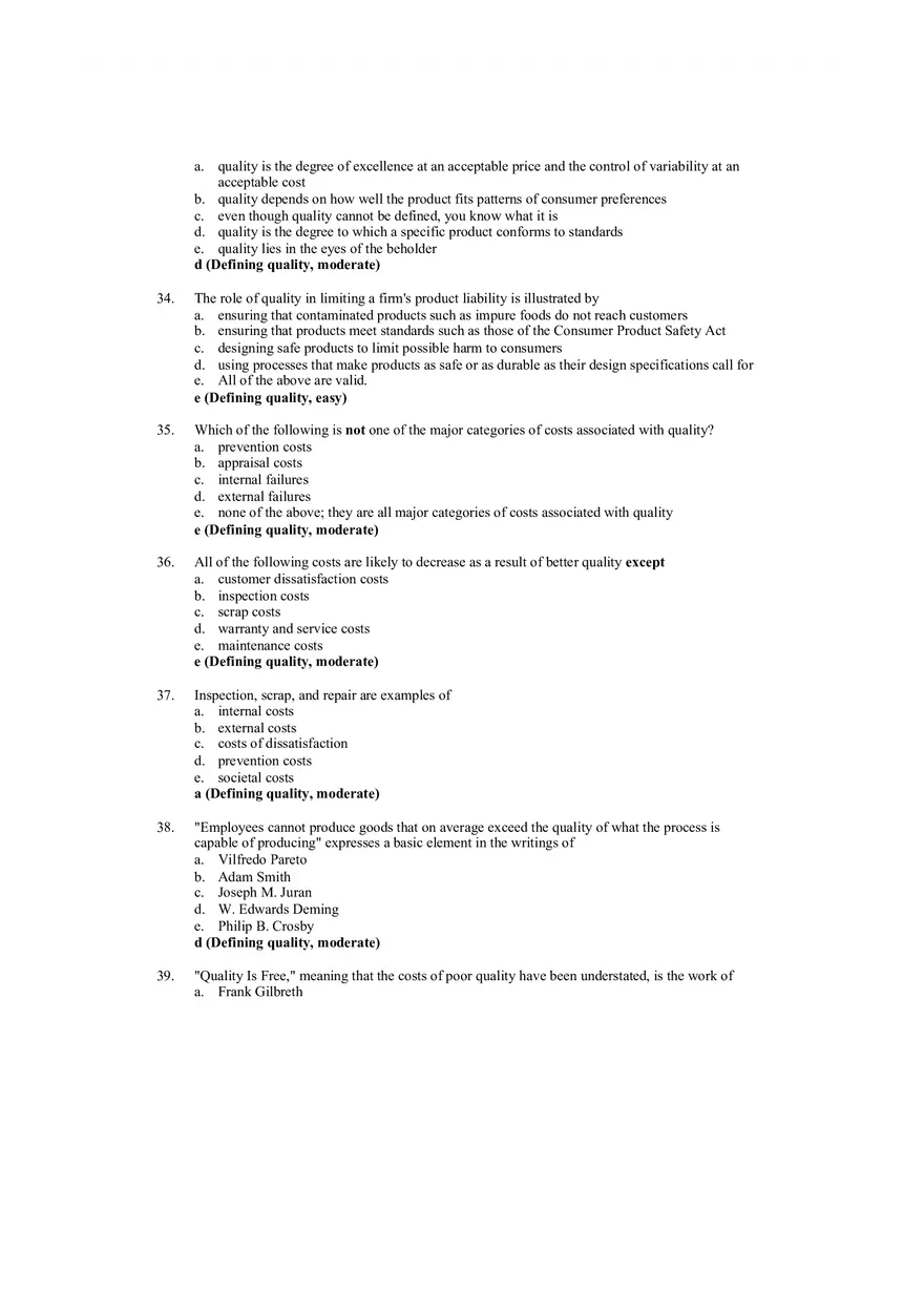 Managing Quality Short Answers - Page 13