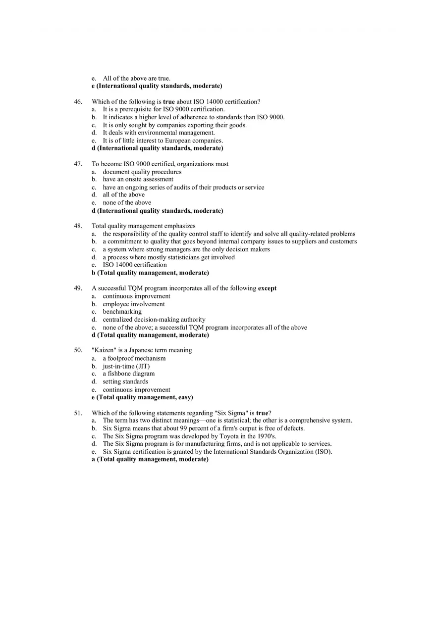 Managing Quality Short Answers - Page 15