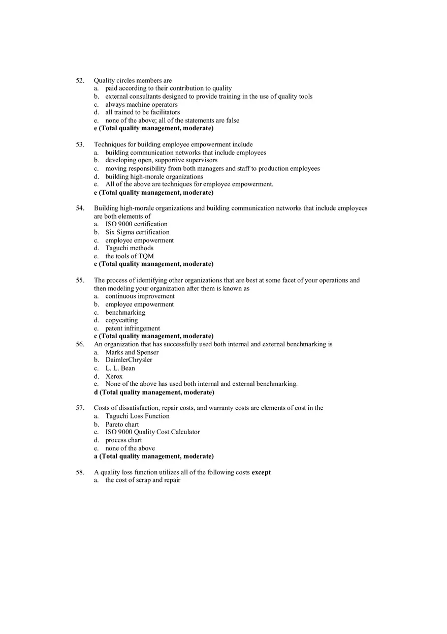 Managing Quality Short Answers - Page 16